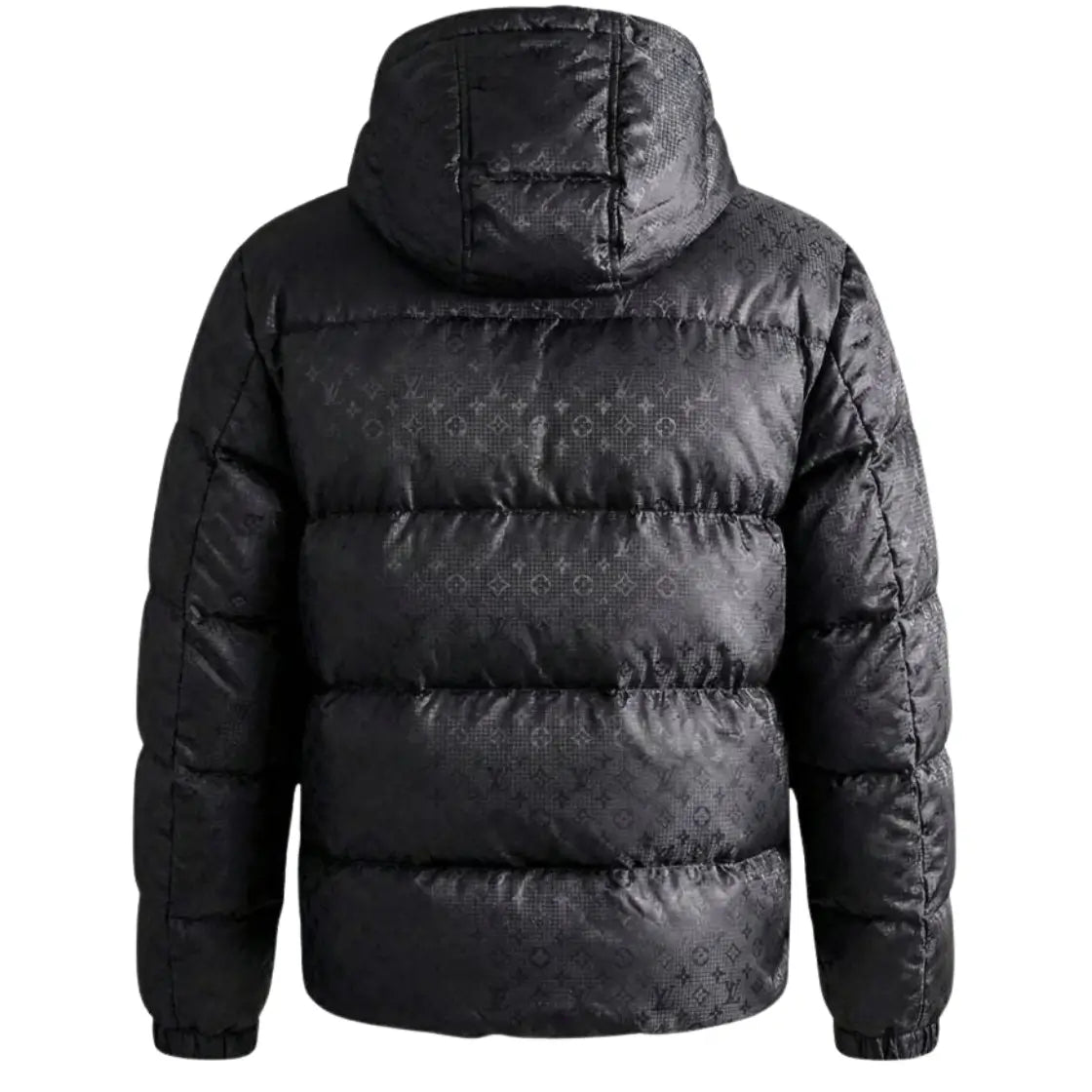 Glossy Monogram Puffer Jacket - Black